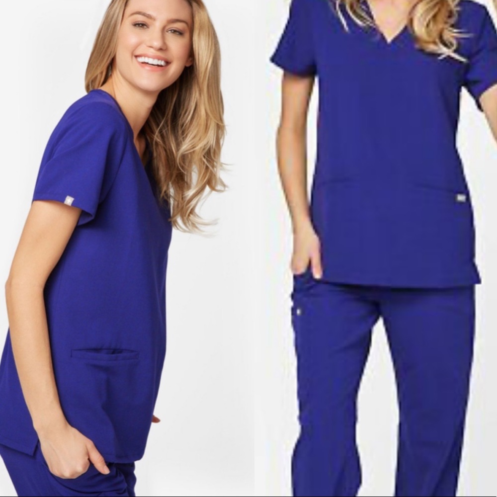 Figs Casma Scrub Top 💙 Deep Royal Blue XLa…